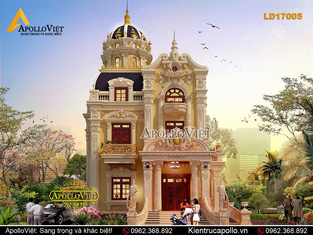 Biệt thự 2 tầng tân cổ điển tinh tế trong từng chi tiết LD17005